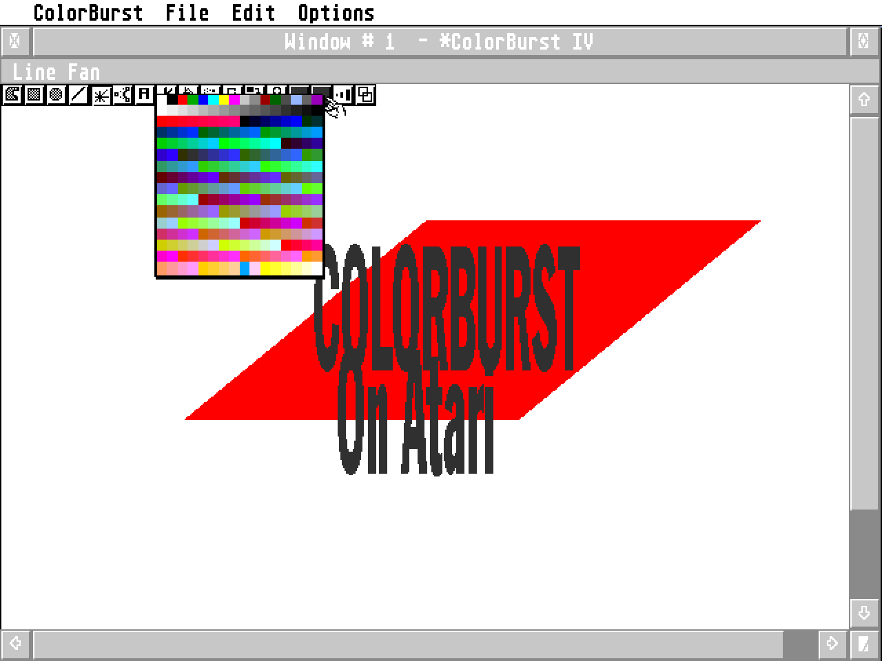 ColorBurst atari screenshot
